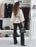 Elegant Solid Color Belted Wool Cape Jacket