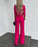 Solid Color Jacket & High Waist Straight Pants Set (Buy 2 Free shipping)