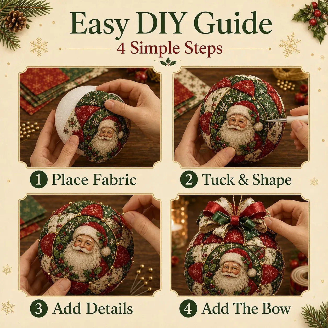 🔥Last Day 49% OFF - 🎅🎄Christmas Classics Patchwork Ornament DIY Kit