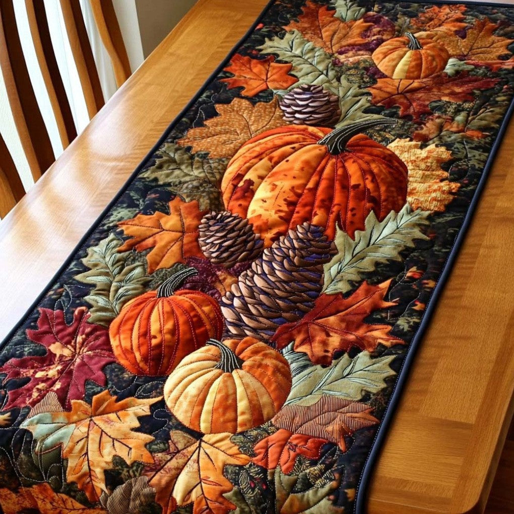 🍽️New Arrival: Quilted Table Runner with Vivid 3D Design