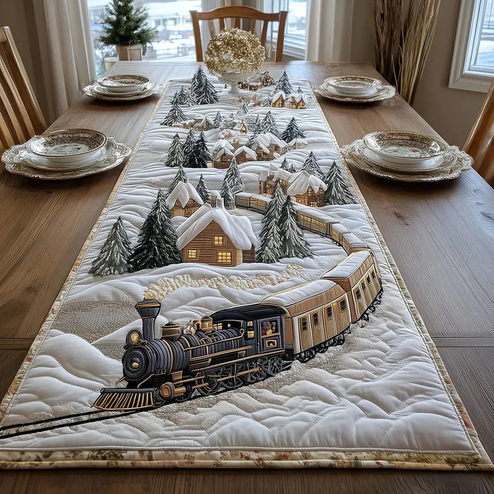 🍽️New Arrival: Quilted Table Runner with Vivid 3D Design