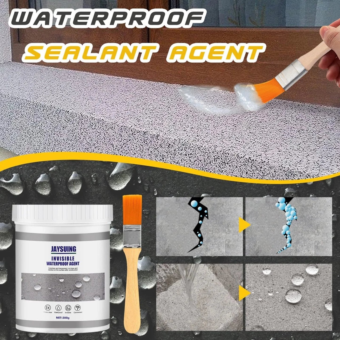 🔥Waterproof Sealant Agent Transparent Glue