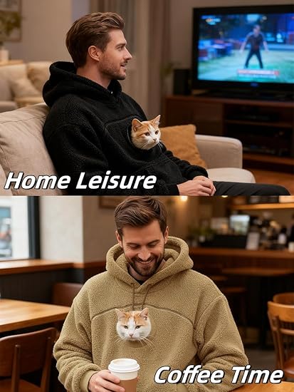 💥🐱Pet-Walking Essential - Hoodie With Built-In Pet Pouch, Hands-Free Convenience✨