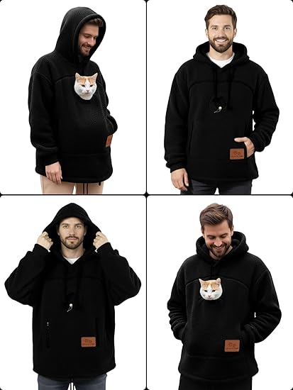 💥🐱Pet-Walking Essential - Hoodie With Built-In Pet Pouch, Hands-Free Convenience✨
