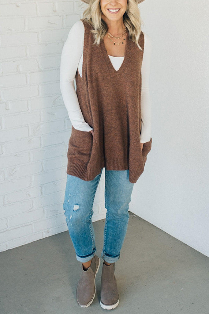 🔥Hot Sale🔥Cozy Pocket Sweater Vest