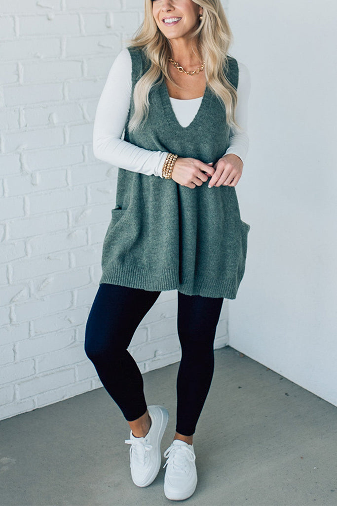 🔥Hot Sale🔥Cozy Pocket Sweater Vest