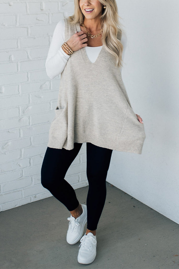 🔥Hot Sale🔥Cozy Pocket Sweater Vest