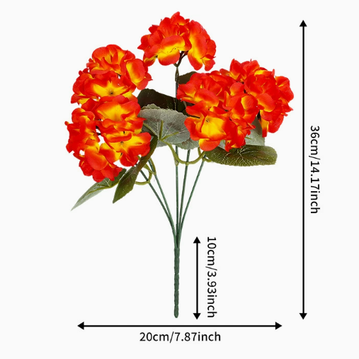 🌸 Lush, UV-Resistant Artificial Geraniums – Real Look, No Maintenance! 🌞🏡