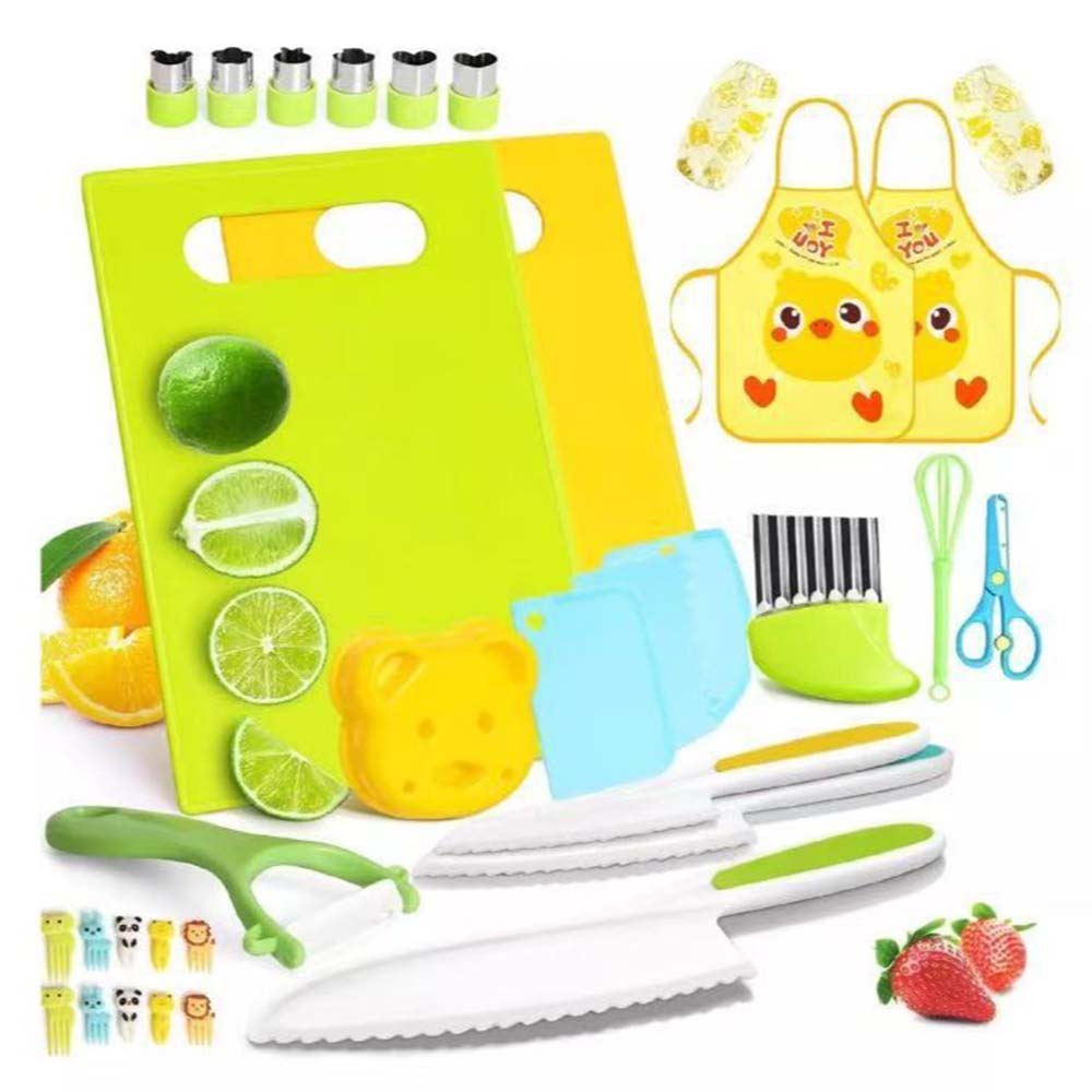 💕Hot sale 49% OFF💖🍎 33 Pcs Kitchen Knife Set for Kids – Safe, Fun & Educational Cooking Tools