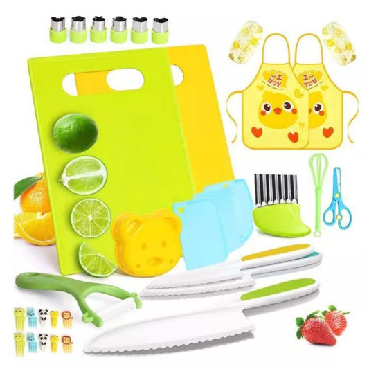 💕Hot sale 49% OFF💖🍎 33 Pcs Kitchen Knife Set for Kids – Safe, Fun & Educational Cooking Tools