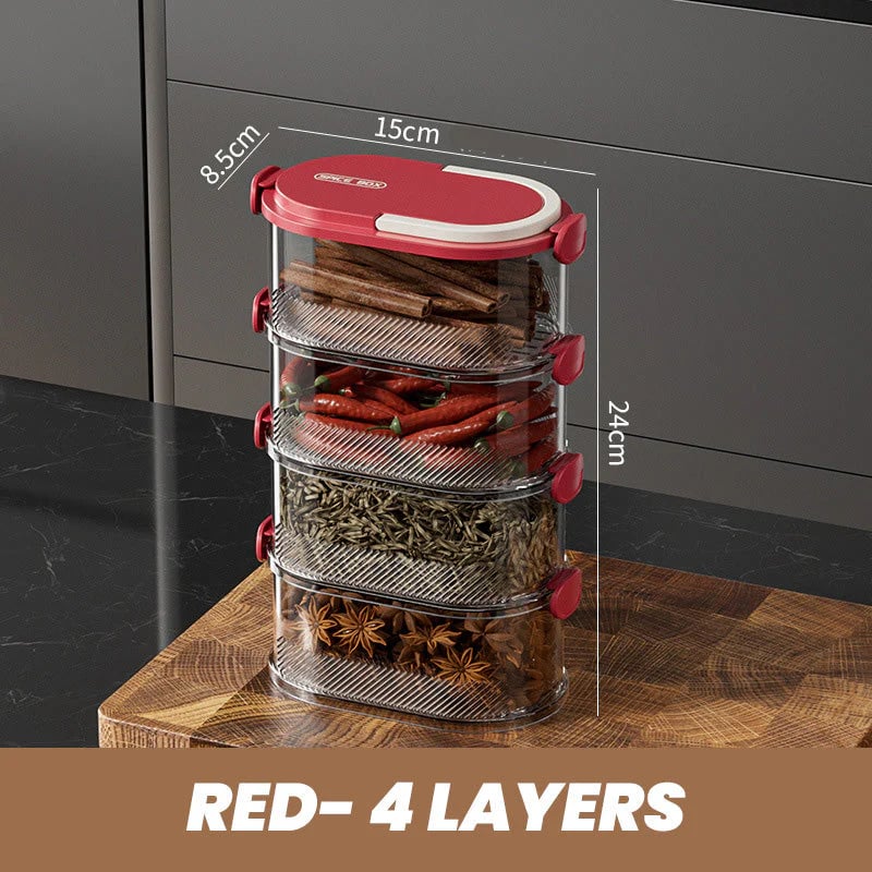 🔥 Multi-layer Sealed Spice Organizer