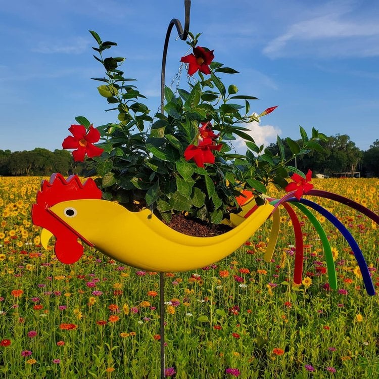 🦩Colorful bird hanging planter