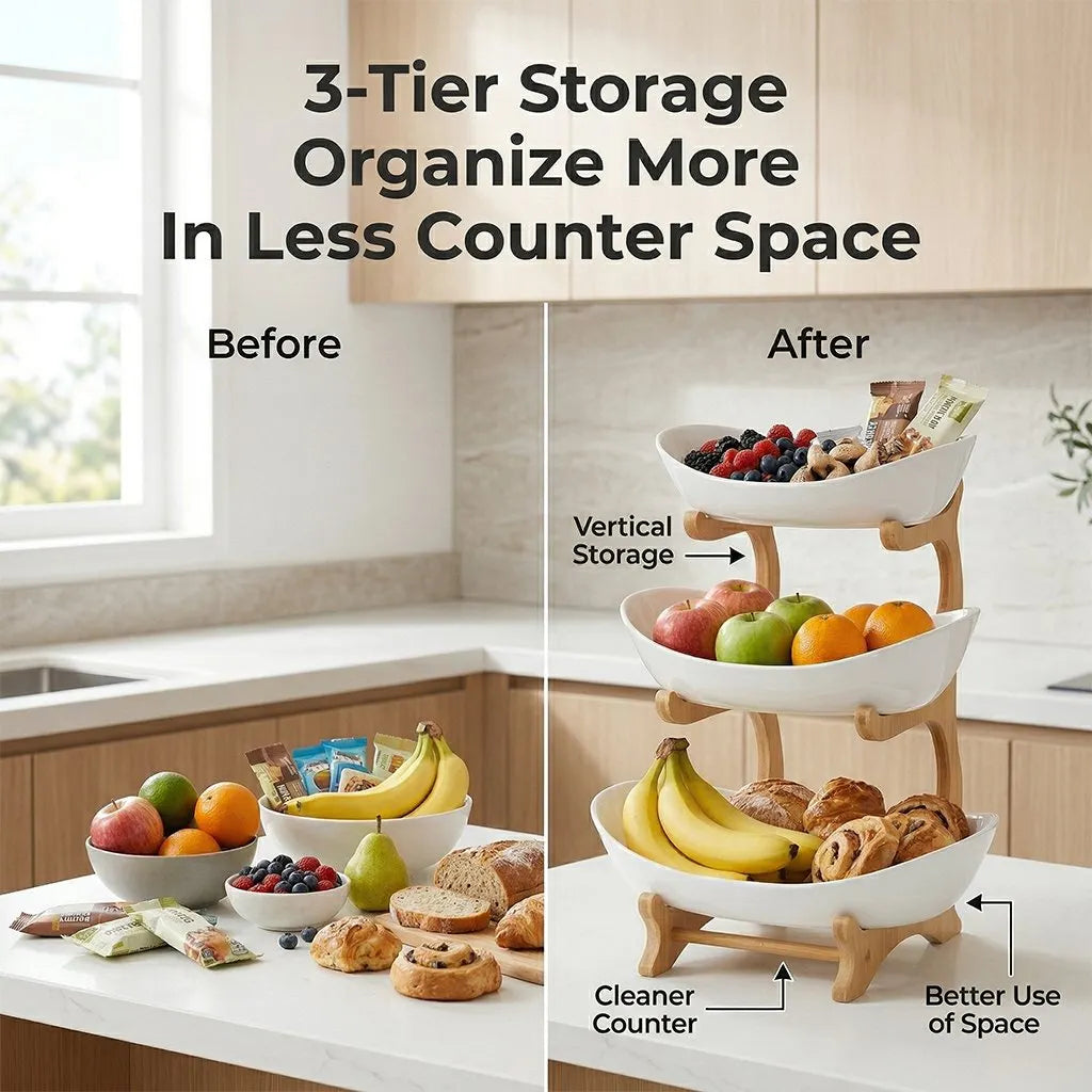 🌽Holiday Sale 50%o ff 🍬3-tier luxury wooden fruit stands