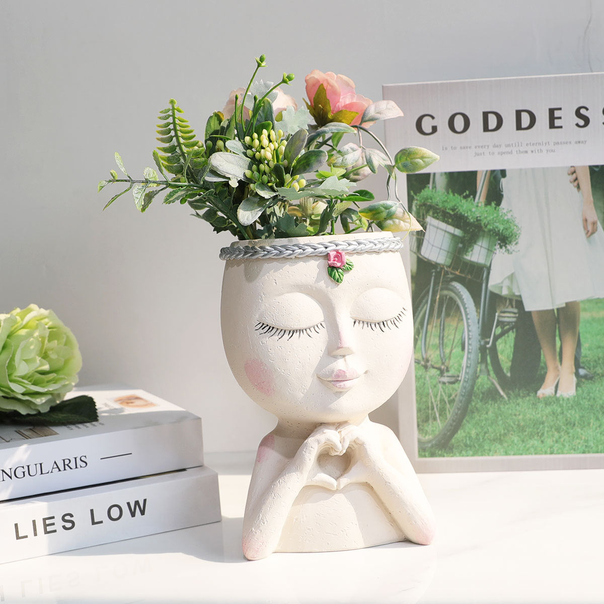 💝2024 HOT SALE-Girl Face Head Planter