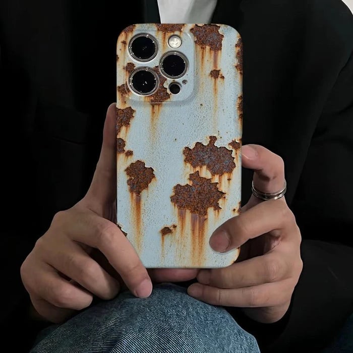 📲New Hot Seller✴️Retro Rusted Metal Texture Design Phone Case