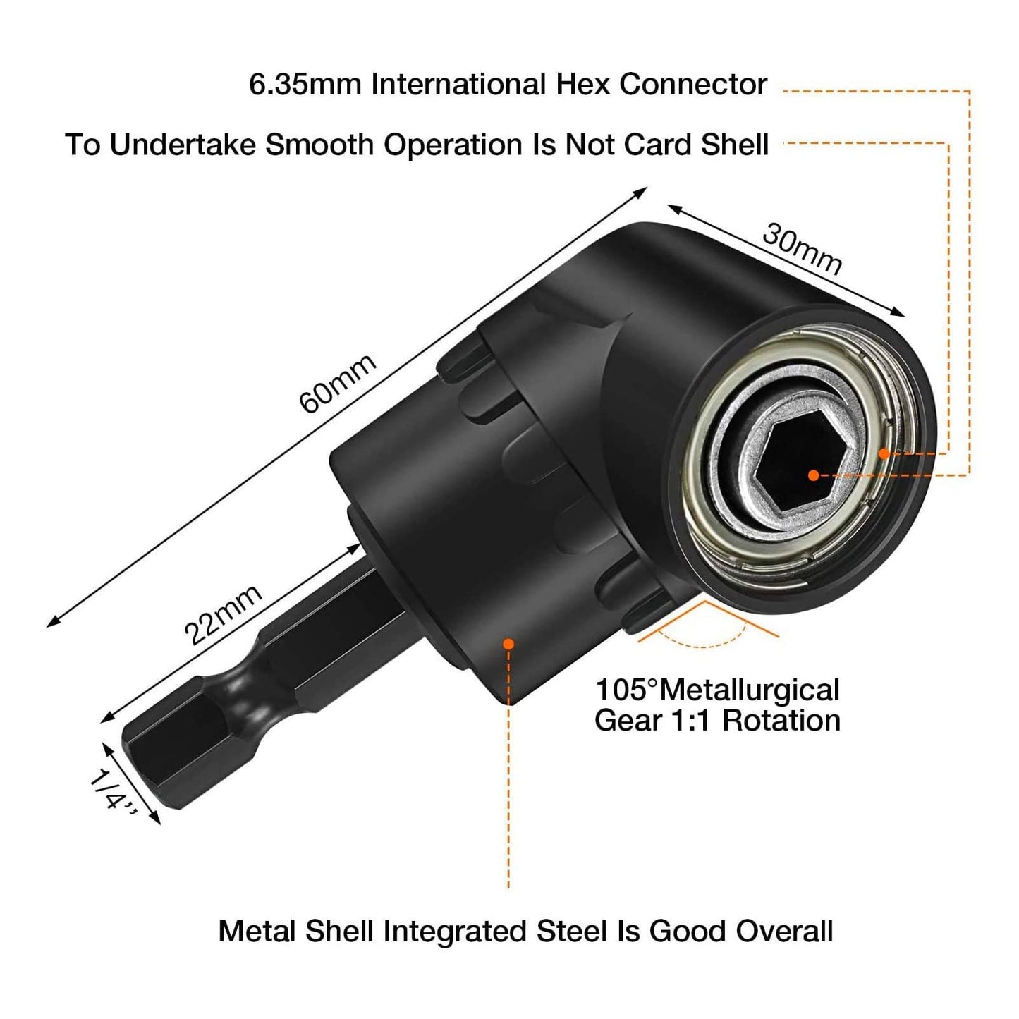 17Pcs Flexible Drill Bit Extension, Include 3Pcs Rotatable Socket Adapter, 2Pcs Hex Shank 105° Right Angle Drill Attachment, 10 Short Screwdriver Bits 90° Angled Bits and Bendable Extension