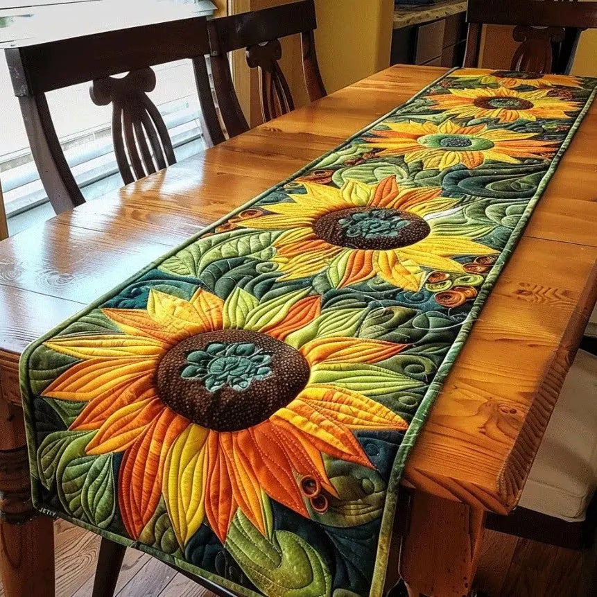 🍽️New Arrival: Quilted Table Runner with Vivid 3D Design