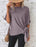 🌷Women's cotton and linen crewneck tie knot top