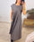 Women Pleated Simple Solid Color Dress