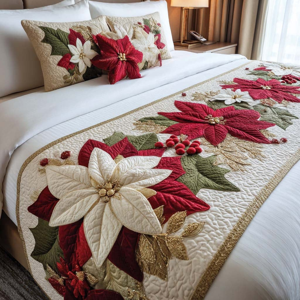 🍽️New Arrival: Quilted Table Runner with Vivid 3D Design