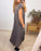 Women Pleated Simple Solid Color Dress