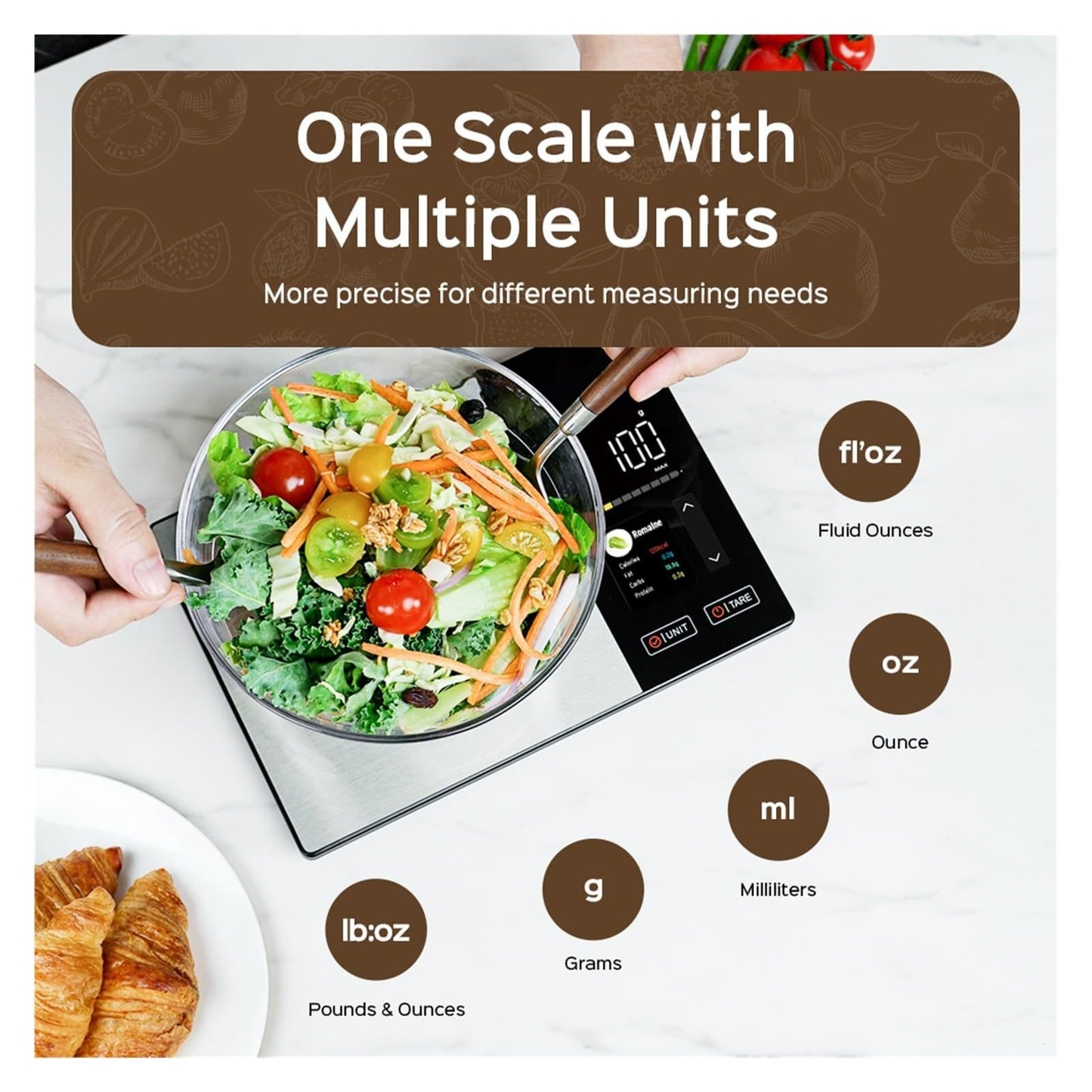 Smart Nutrition Tracking Kitchen Scale
