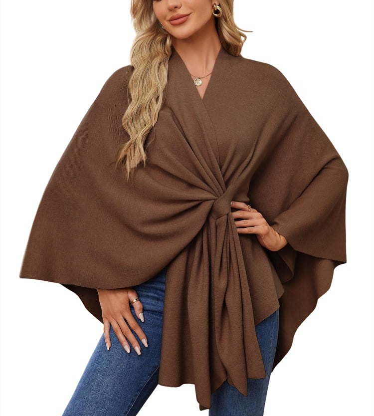 Elegant Shawl Wraps Soft Open Front Poncho Sweater (Buy 2 Free Shipping)