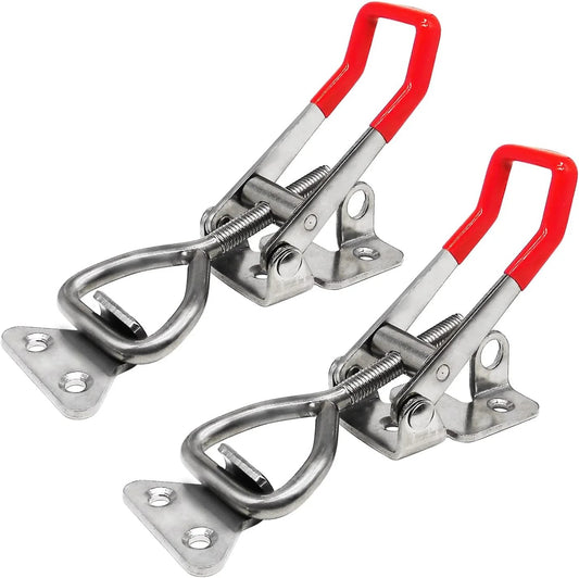 🔒 3 Sizes Heavy-Duty Adjustable Toggle Latch Clamps | Rustproof Pull Latches With Lock Hole