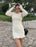 Women's Contrast Binding Flounce Sleeve Bodycon Sweater Dress