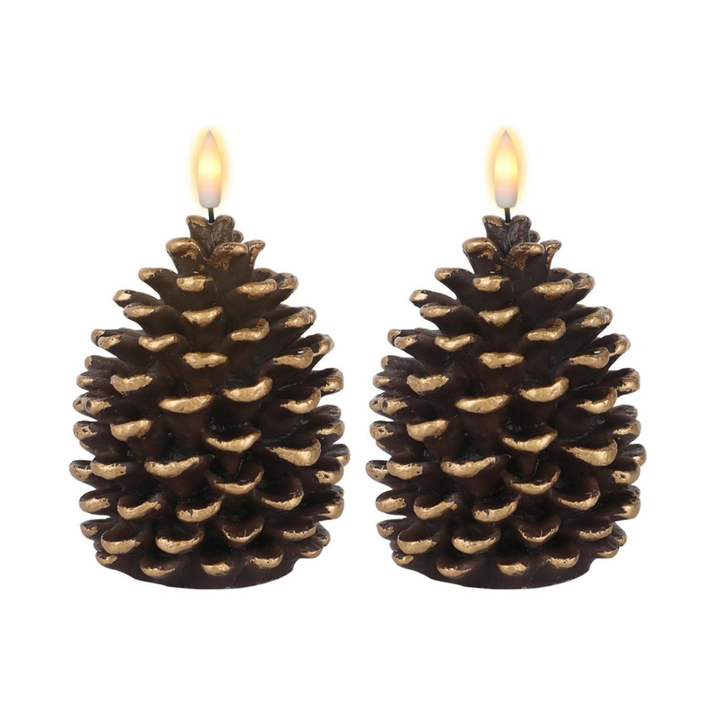 🔥Flameless Pinecone Candles Battery Operated