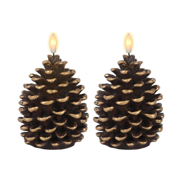 🔥Flameless Pinecone Candles Battery Operated