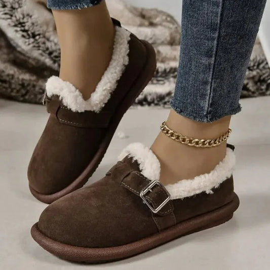 🔥Promotion 48% OFF🔥Women's Plush Round Toe Slip-On Orthopedic Loafers Shoes🔥Buy 2 Free Shipping
