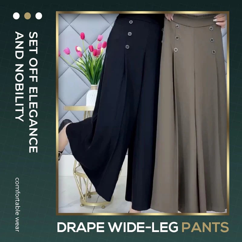 🔥 [Comfort and Slim] Stylish Pleated Wide-leg Pants