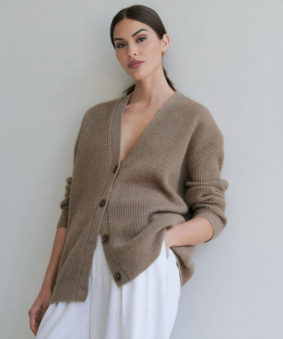 V-Neck Cashmere Cocoon Cardigan (Buy 2 Free Shipping)