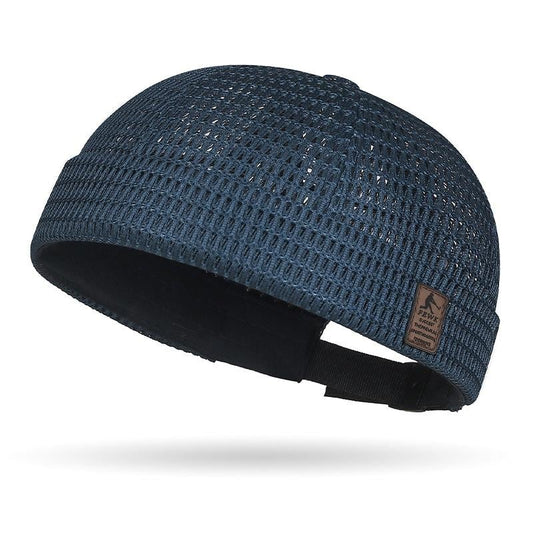 Men’s Breathable Brimless Docker Hat – Lightweight Mesh Skull Cap for Summer Outdoor Wear