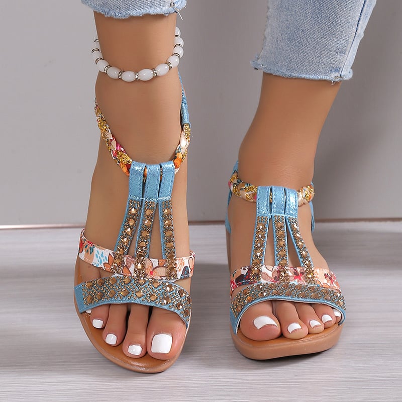 🔥 Women's New Summer Rhinestone Open Toe Orthopaedic Sandals