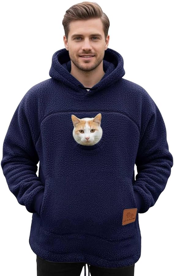 💥🐱Pet-Walking Essential - Hoodie With Built-In Pet Pouch, Hands-Free Convenience✨