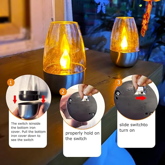 Solar Power Tea Lights Outdoor Flameless Flicker with Dusk to Dawn Sensor