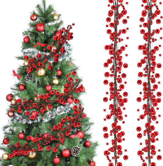 Classic Christmas Ball Garland - 6ft of Festive Elegance! 🎄✨