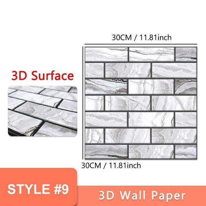 🌟Big Sale -3D Peel and Stick Wall Tiles(30cmx30cm)