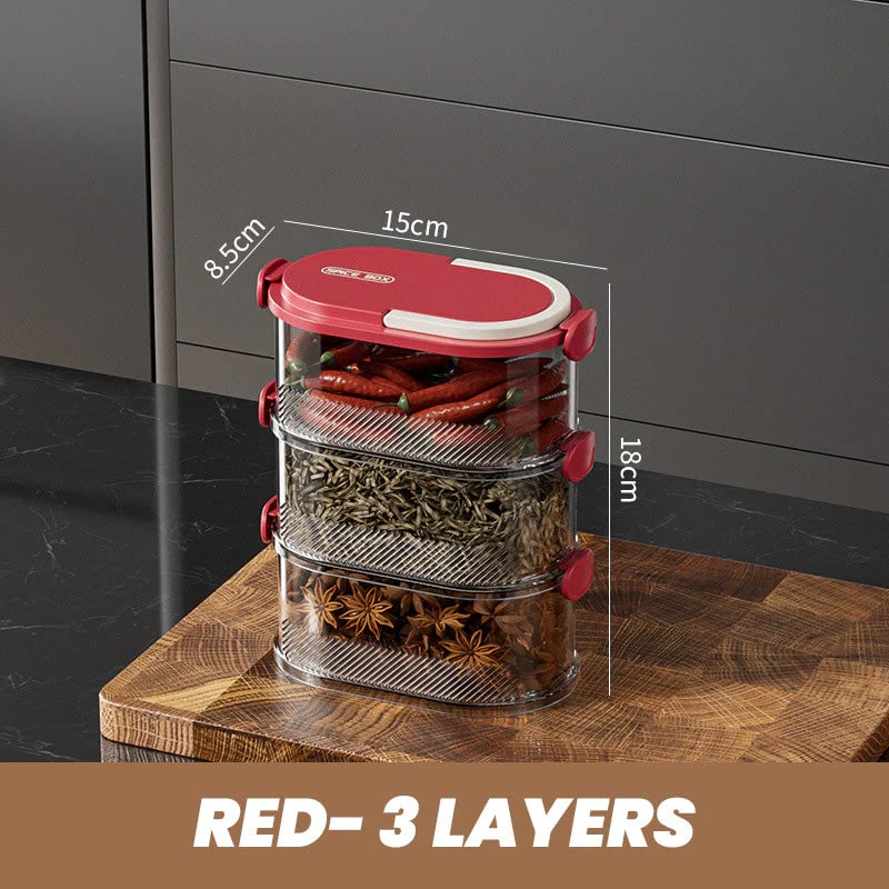 🔥 Multi-layer Sealed Spice Organizer