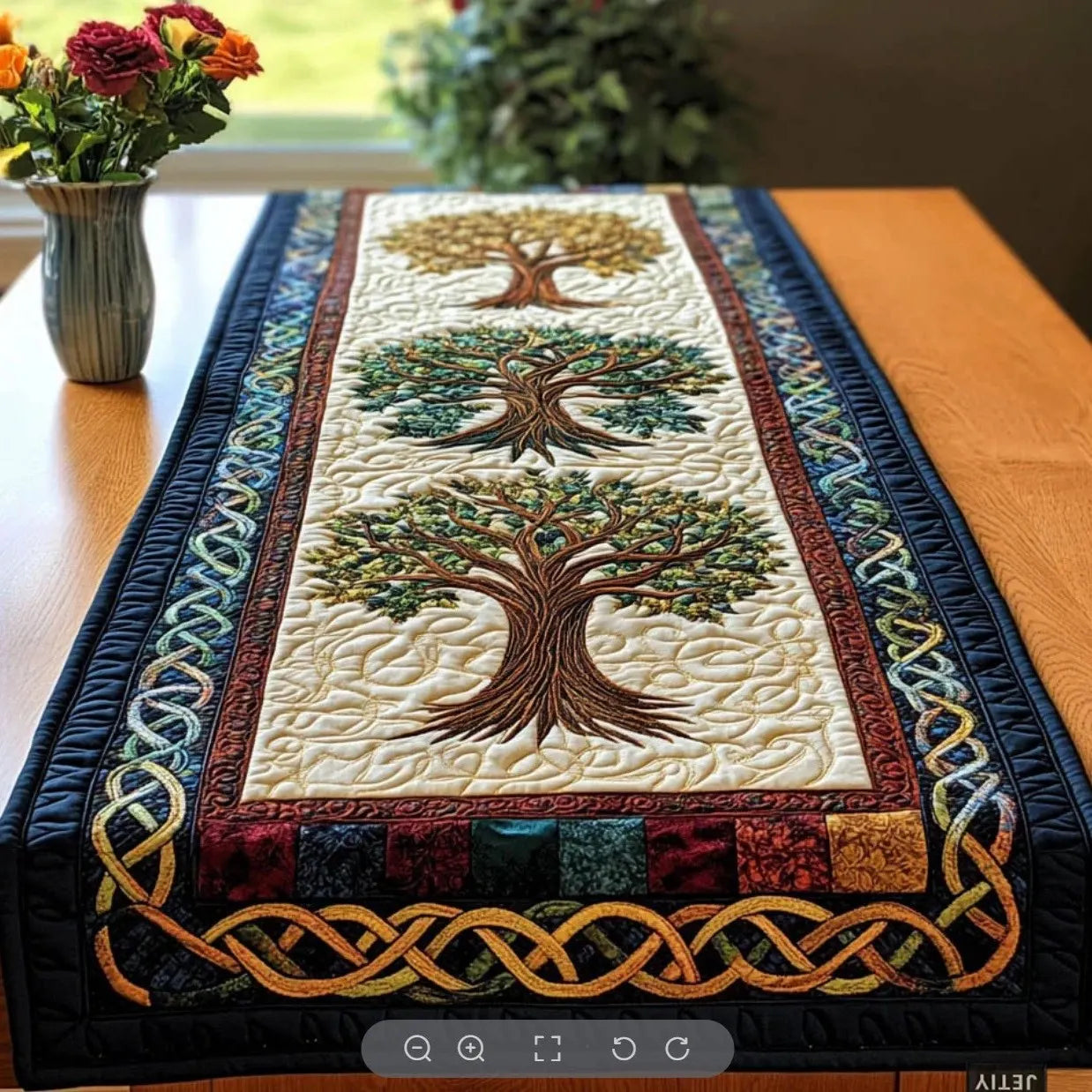 🍽️New Arrival: Quilted Table Runner with Vivid 3D Design