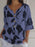 Printed Linen-Cotton V-Neck Pullover Shirt (Buy 2 Free Shipping)