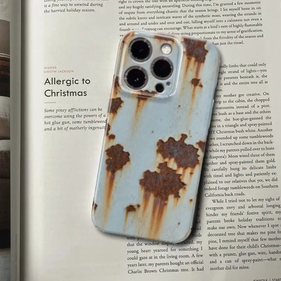 📲New Hot Seller✴️Retro Rusted Metal Texture Design Phone Case