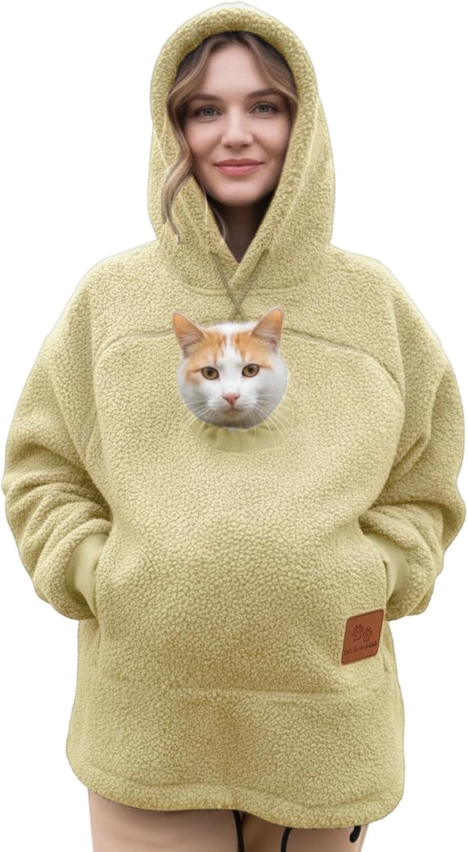 💥🐱Pet-Walking Essential - Hoodie With Built-In Pet Pouch, Hands-Free Convenience✨