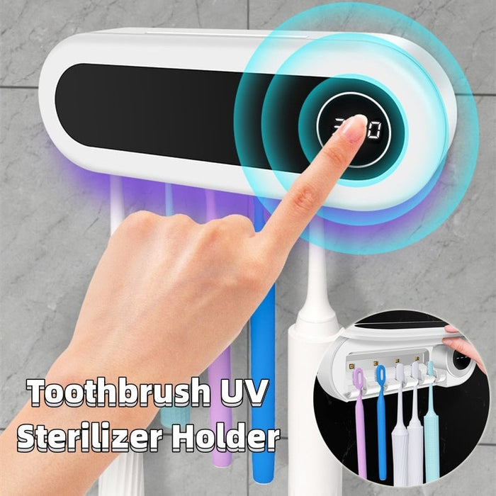 🔥Hot Sale Promotion 49% OFF -Wall Mounted Smart Toothbrush Holder UV Sterilizer