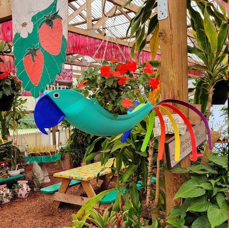 🦩Colorful bird hanging planter