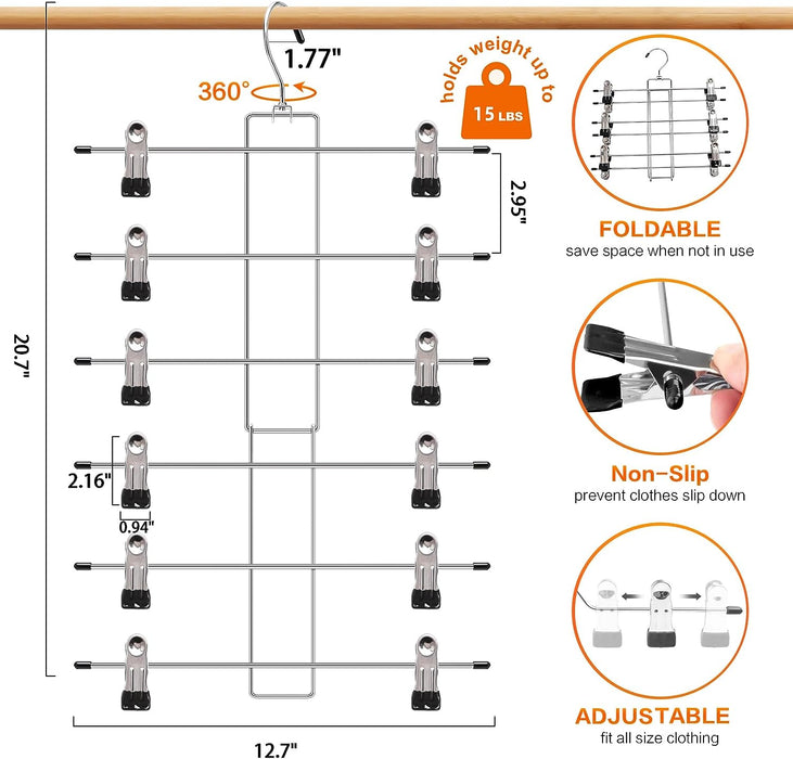 Pants Hangers with Clips