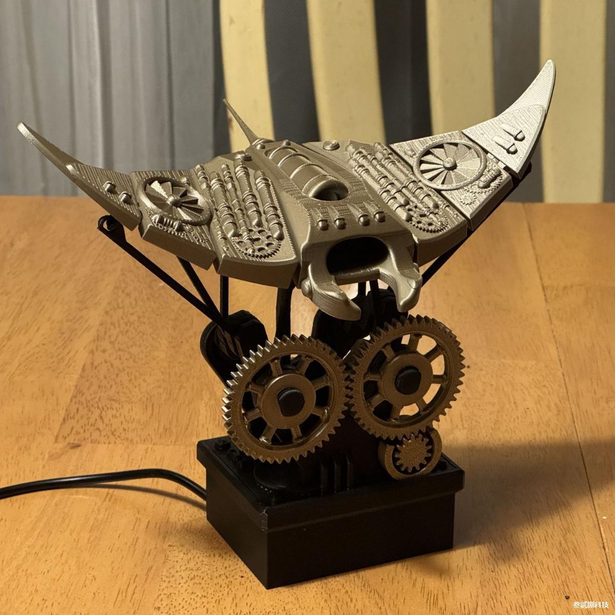 🖤 Mechanical Manta Ray-----A Moving Piece of Art for Your Desk