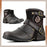 Unique Style Retro Metal Buckle Side Zipper Men's Boots